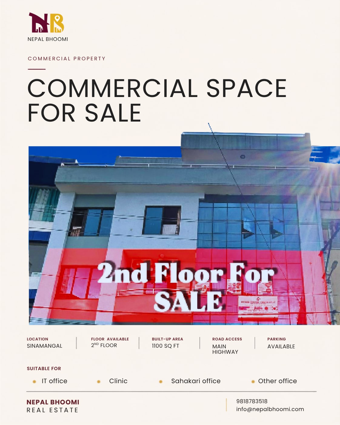 2nd-Floor Commercial Space in Sinamangal, photo 3